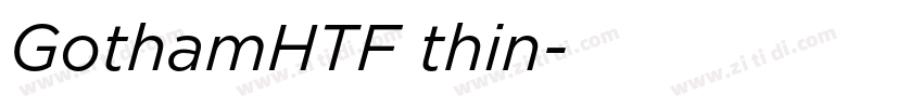 GothamHTF thin字体转换